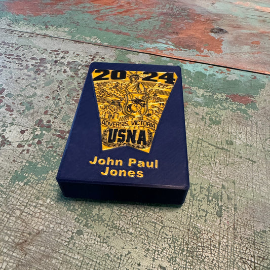 Personalized USNA Crest Board