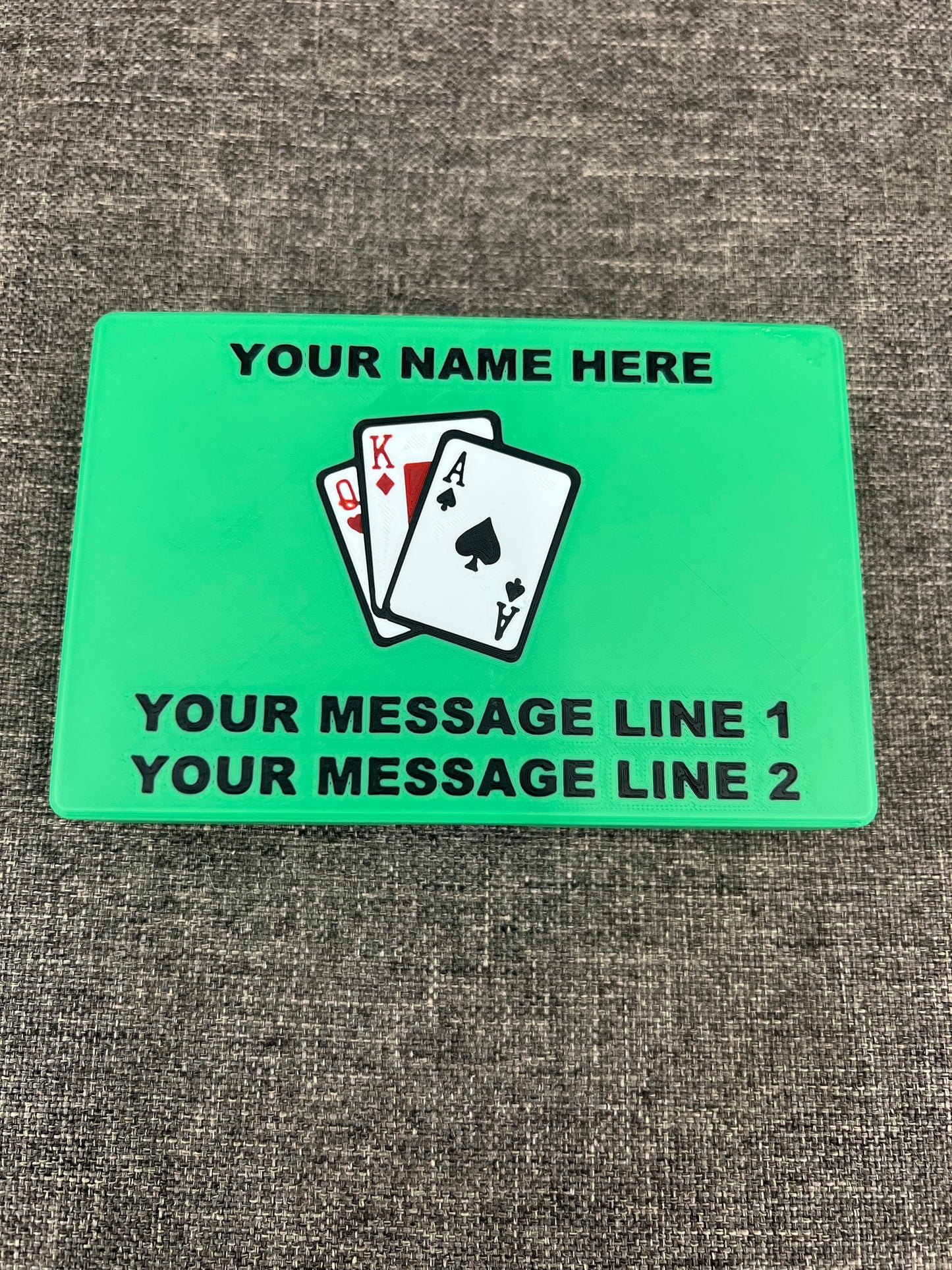 Playing Cards Logo - Personalized Travel Cribbage Board