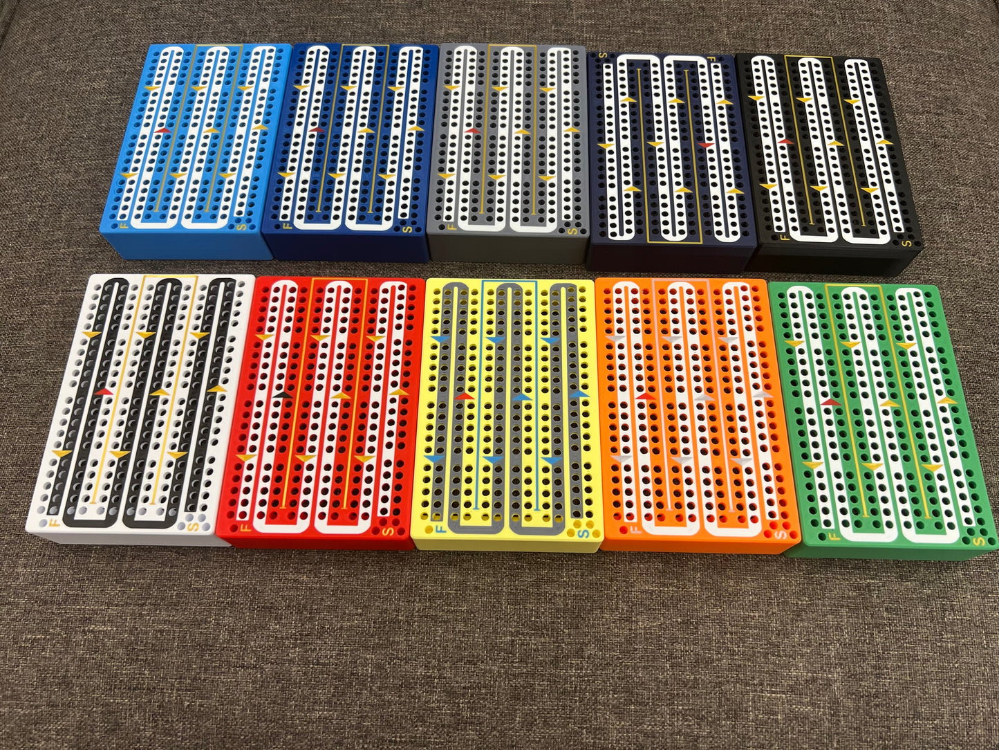Solid Color Travel Cribbage Board