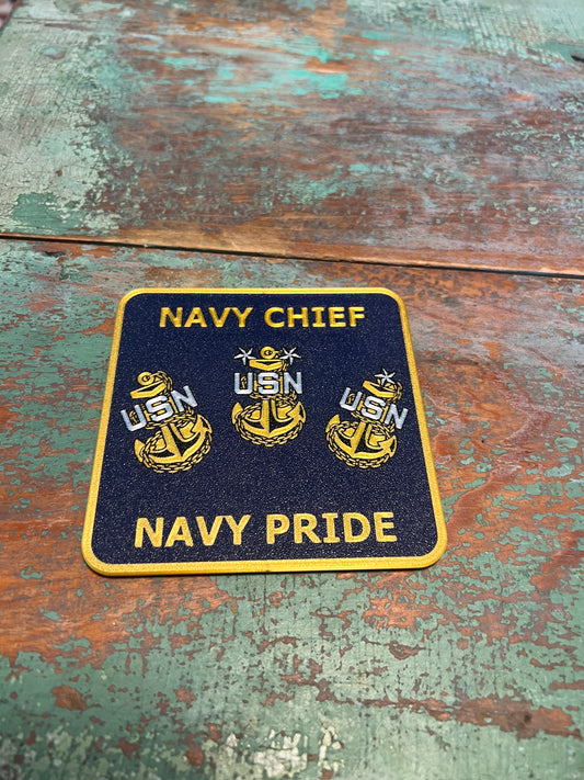 Navy Chief Drink Coasters
