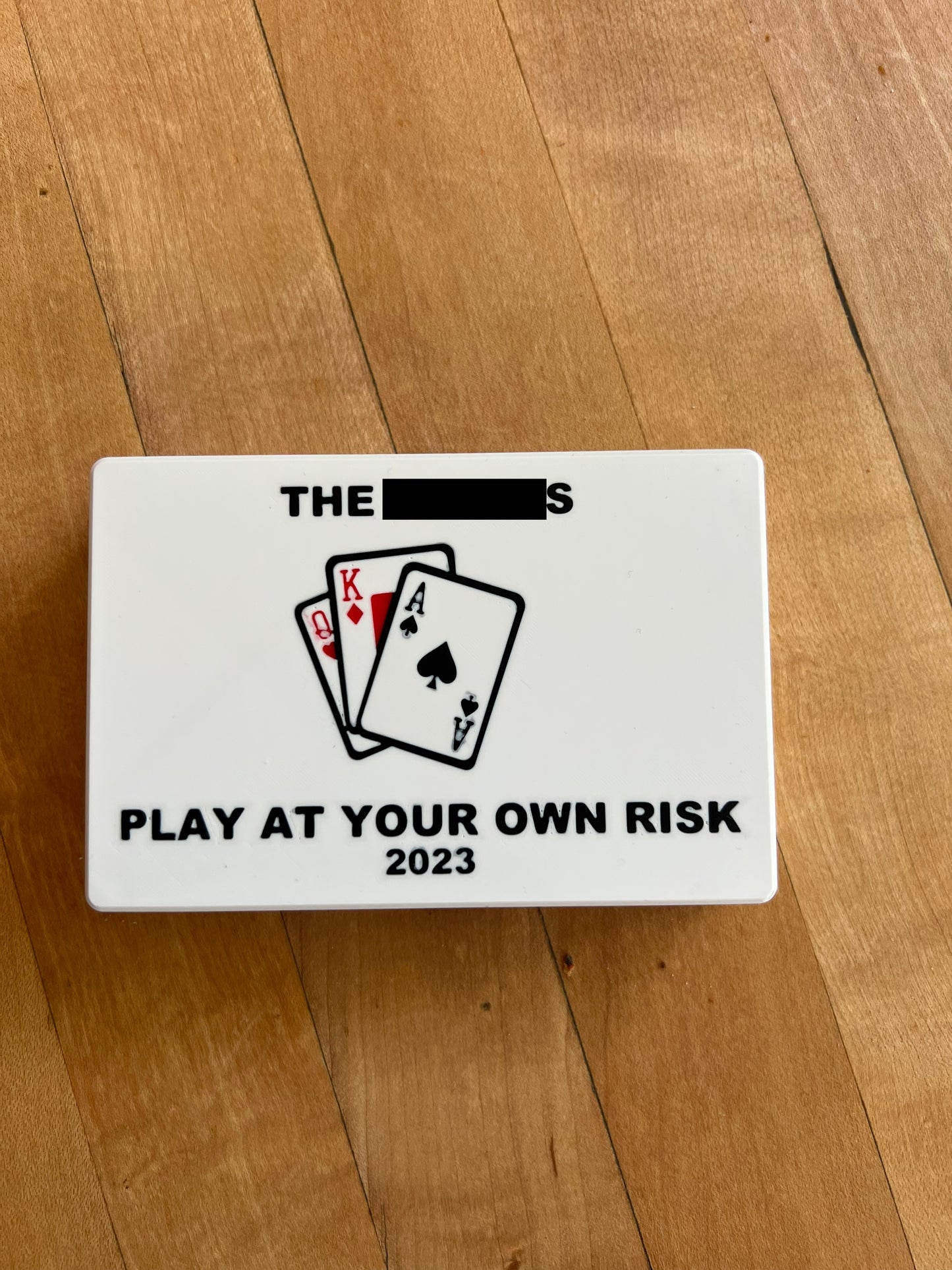 Playing Cards Logo - Personalized Travel Cribbage Board